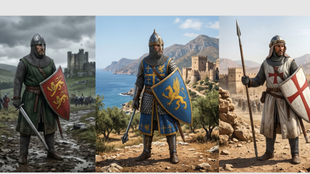 Norman soldiers throughout the Empire
