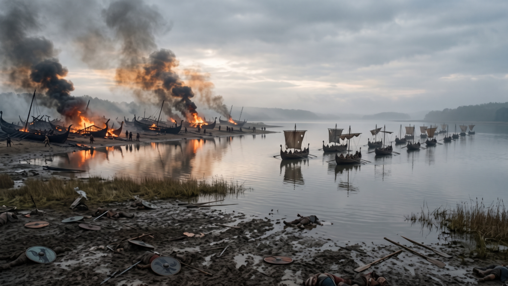 the Exodus of the Viking Fleet at Stamford Bridge