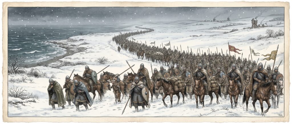 Norman forces march towards London